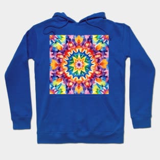 Kaleidoscope mandala pattern, tie dye Hoodie